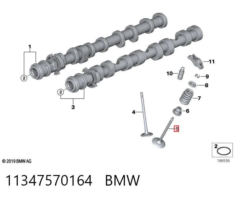 11347570164 BMW Клапан випускний