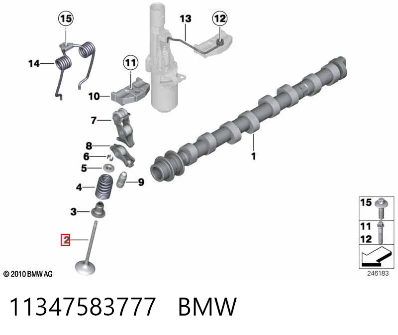 11347583777 BMW Клапан впускний