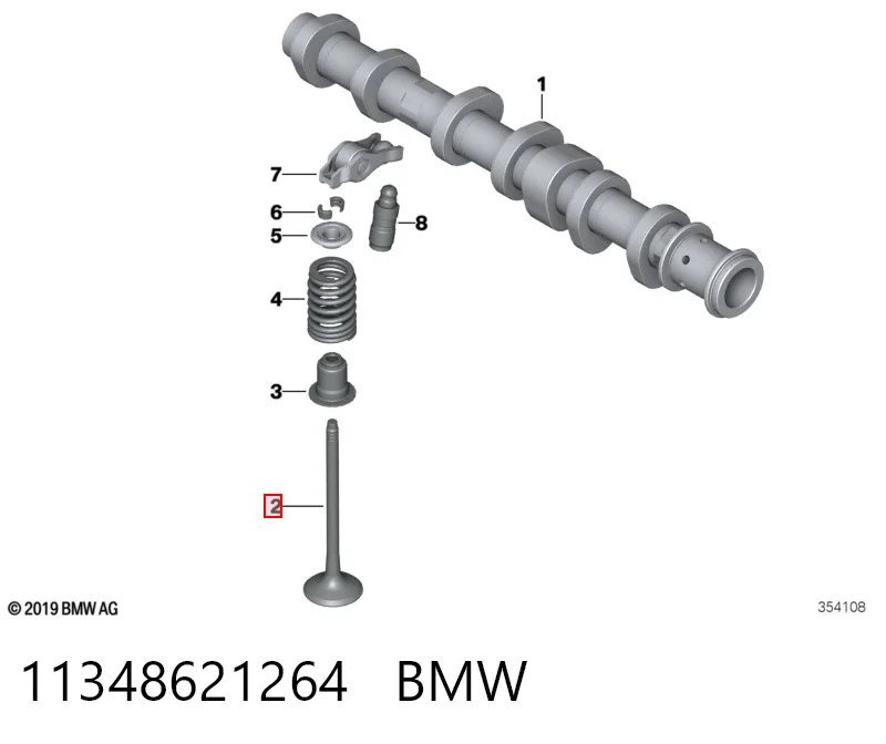 11348621264 BMW Випускний клапан двигуна