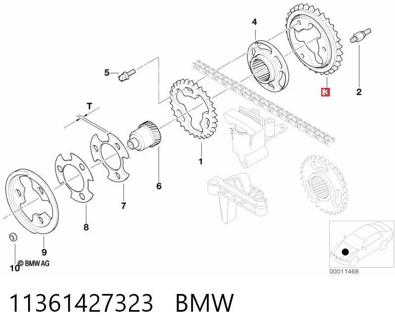 Купити Шестерня розподільного валу BMW 7  E65, E66, E67