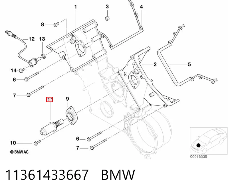 11361433667 BMW Клапан електромагнітний положення розподільного
