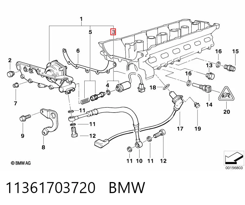 11361703720 BMW Клапан електромагнітний положення розподільного