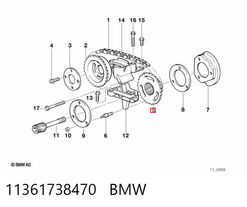 11361738470 BMW Зірка-шестерня розподільного валу двигуна, впускного