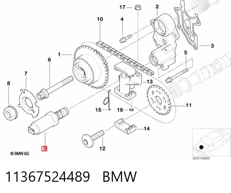 11367524489 BMW Клапан електромагнітний положення розподільного