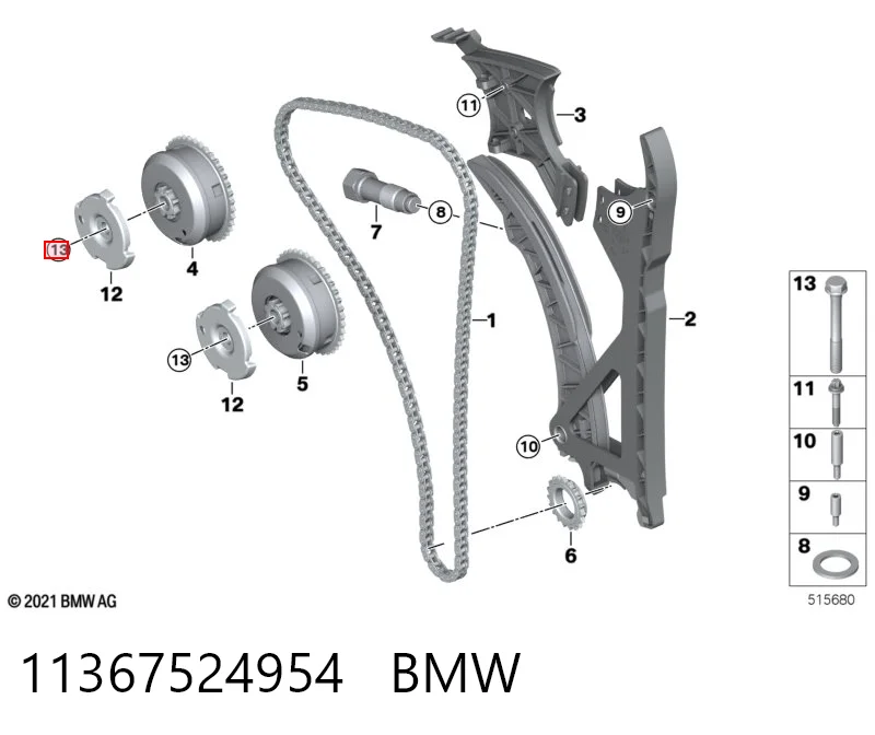 11367524954 BMW Болт шестерні распредвала
