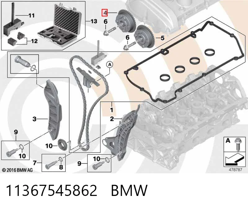 11367545862 BMW Зірка-шестерня розподільного валу двигуна, впускного