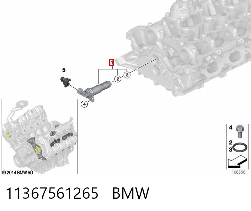 11367561265 BMW Клапан електромагнітний положення розподільного
