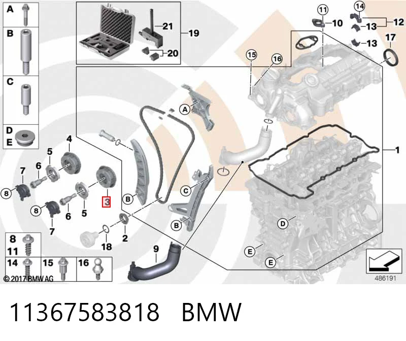 11367583818 BMW Зірка-шестерня розподільного валу двигуна, впускного
