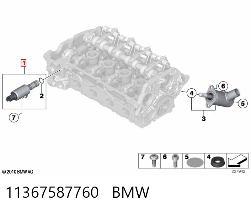 11367587760 BMW Клапан електромагнітний положення розподільного