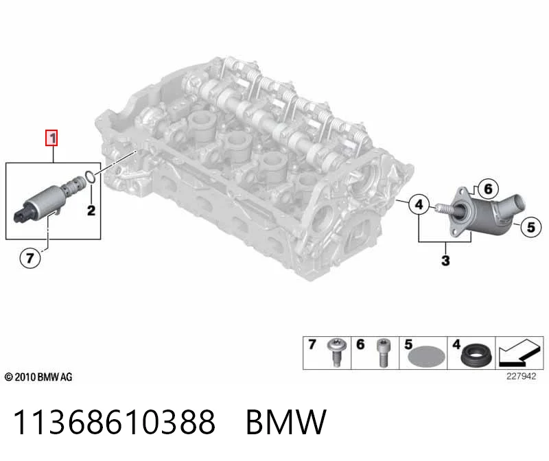 11368610388 BMW Клапан електромагнітний положення розподільного