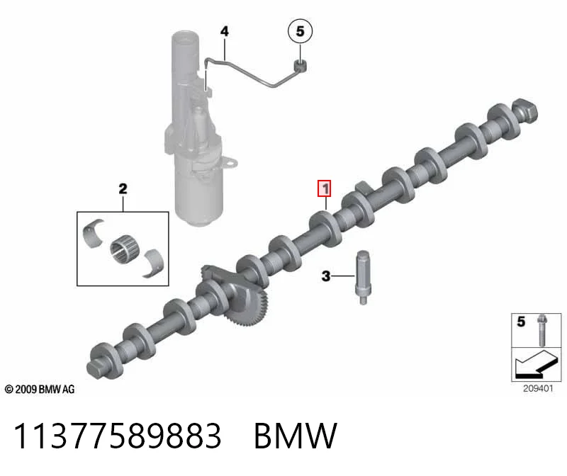 Ексцентриковий вал, вальветронік (valvetronic) ST11377589883 SAT