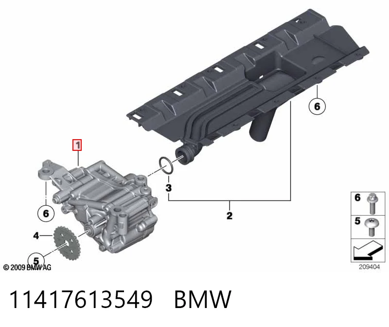 11417613549 BMW Масляний насос двигуна