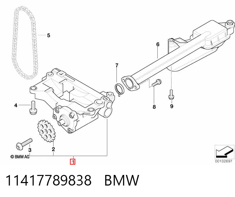 Масляний насос двигуна на BMW 5  E61