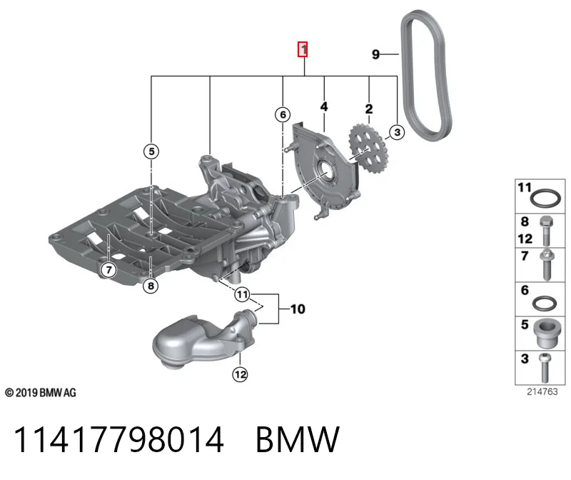 11417798014 BMW Масляний насос двигуна