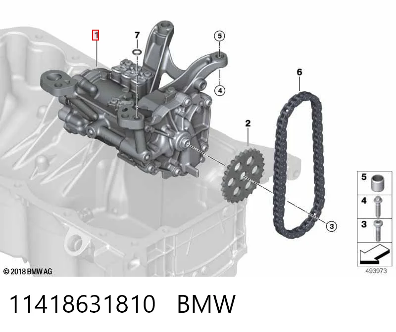 11418631810 BMW Масляний насос двигуна