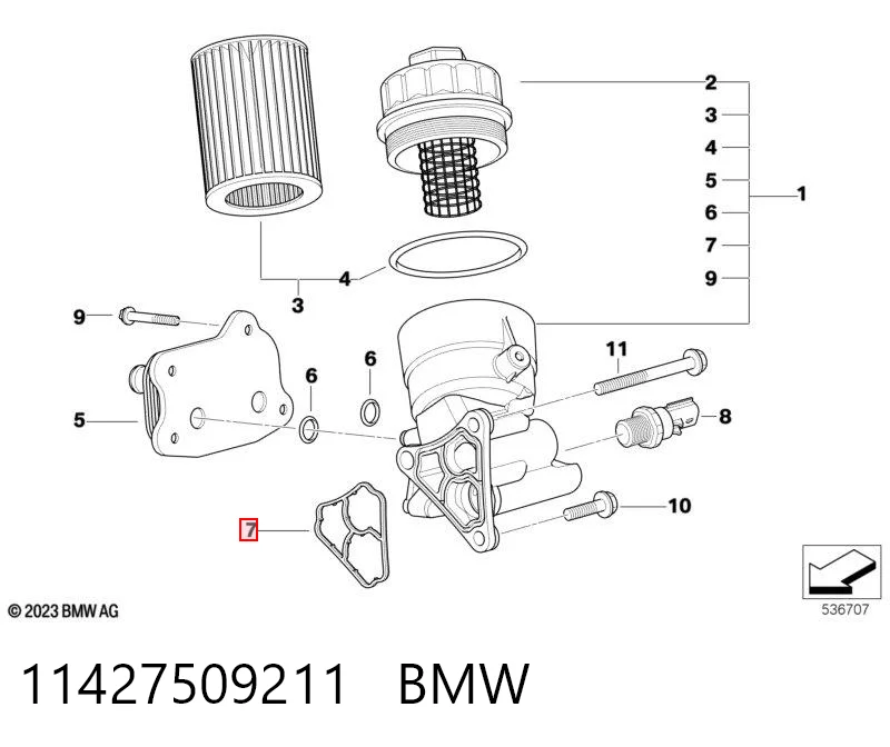 68174473AA Chrysler Прокладка кронштейна маслянного фільтра