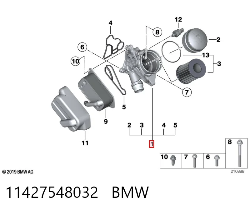 11427548032 BMW Корпус маслофільтра