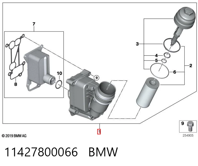 11427800066 BMW Корпус маслофільтра