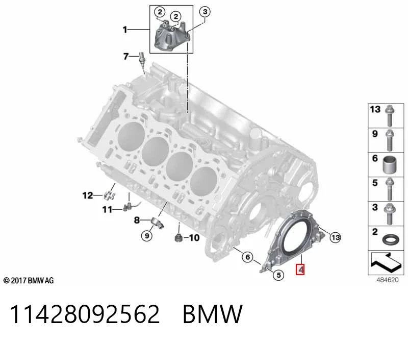 Купити Сальник колінвала задній BMW 5  G30, F90