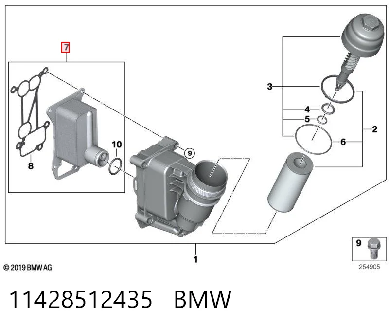 11428512435 BMW Прокладка радіатора масляного