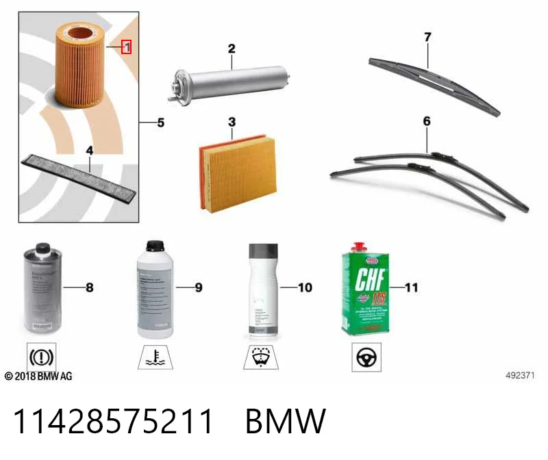 11428575211 BMW Фільтр масла