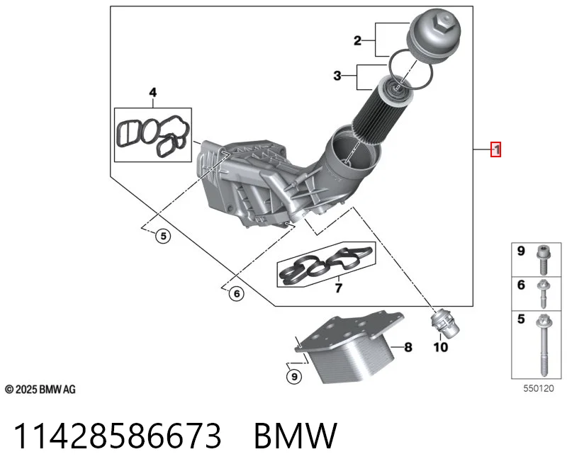 11428586673 BMW Корпус маслофільтра