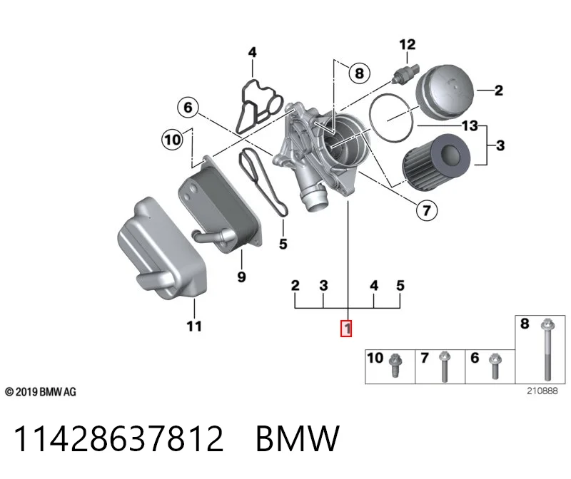11428637812 BMW Корпус маслофільтра