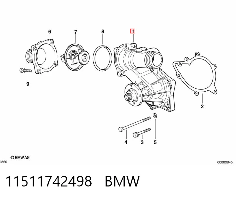 11511742498 BMW Насос охолодження