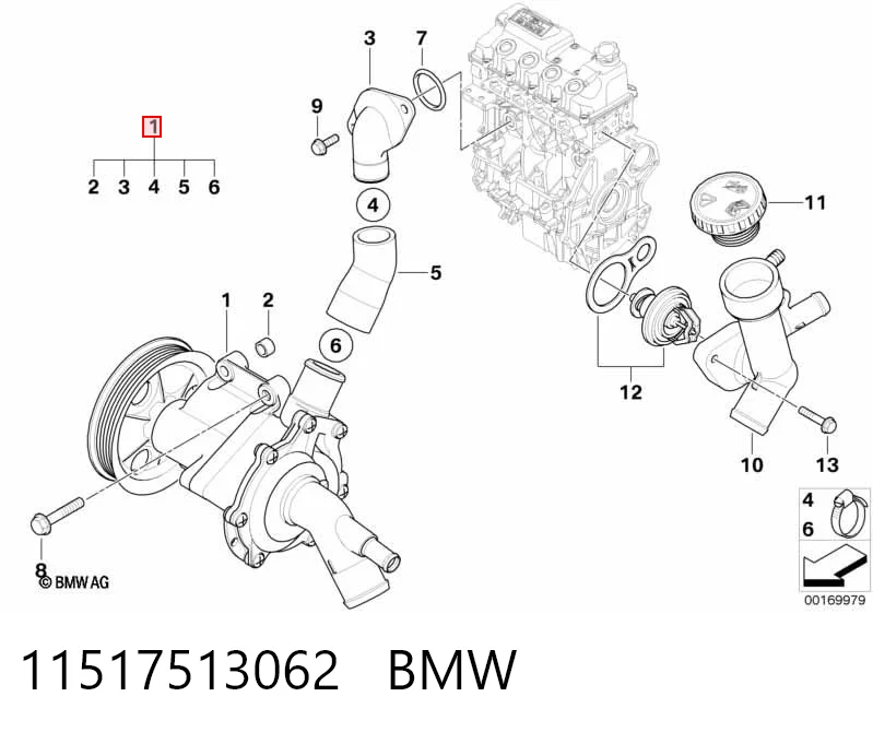 11517513062 BMW Насос охолодження
