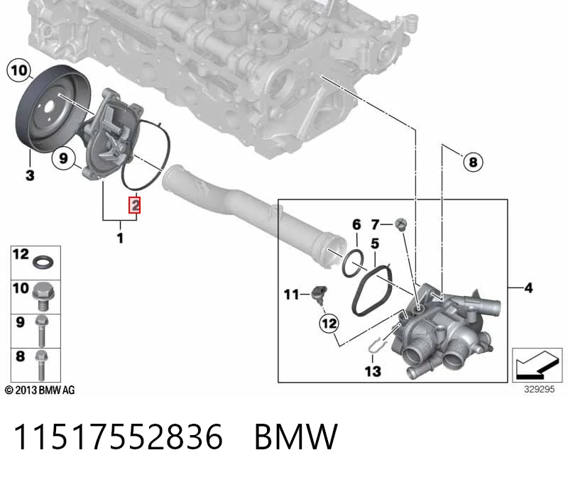 Прокладка водяної помпи 3648864 Peugeot/Citroen