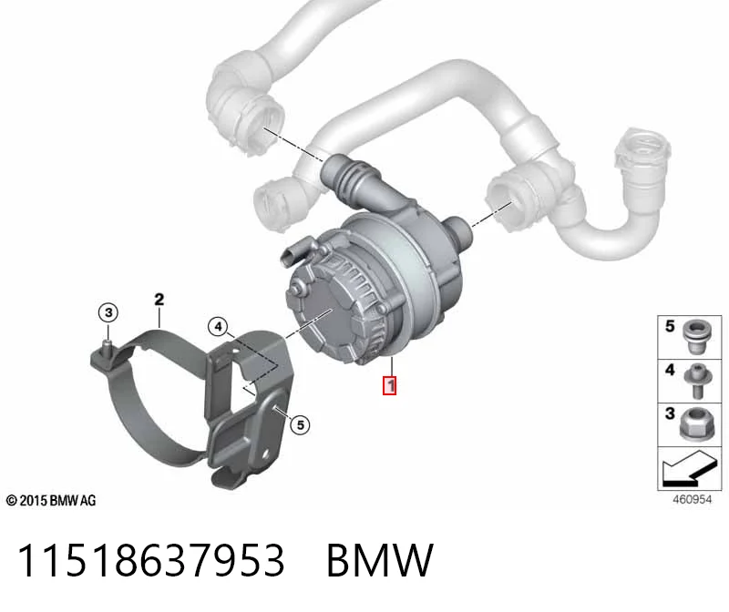 11518637953 BMW Водяний насос охолодження електро додатковий