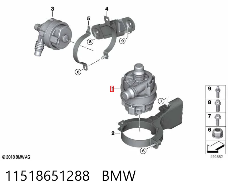 11518651288 BMW Водяний насос охолодження електро додатковий