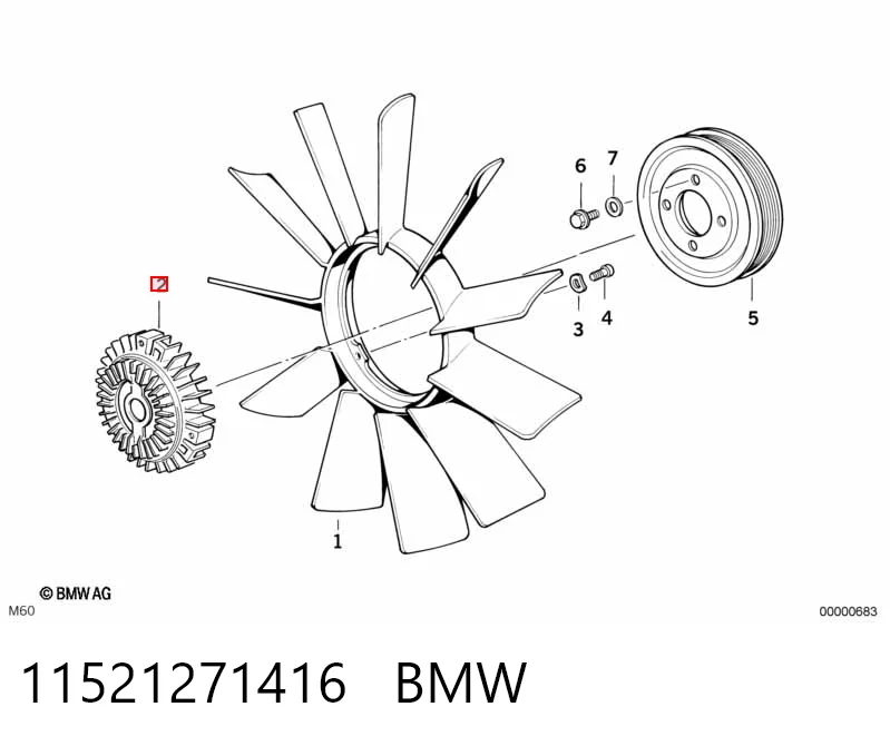 11521271416 BMW Гідромуфта приводу вентилятора