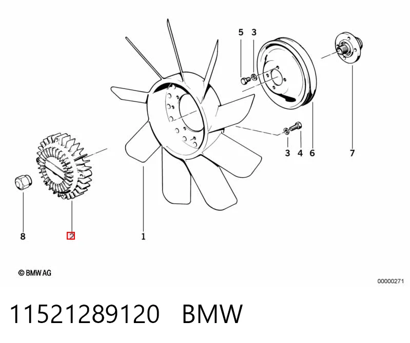 11521289120 BMW Гідромуфта приводу вентилятора