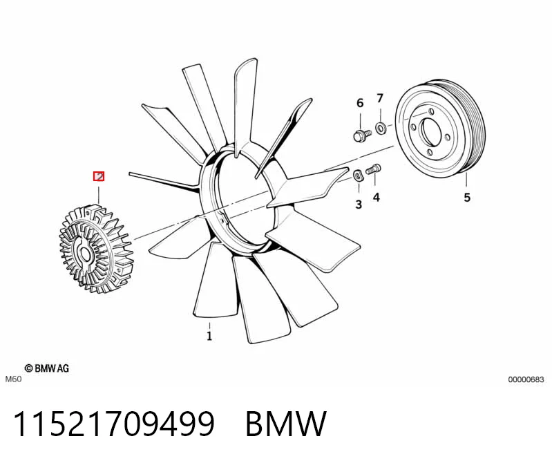 11521709499 BMW Гідромуфта приводу вентилятора