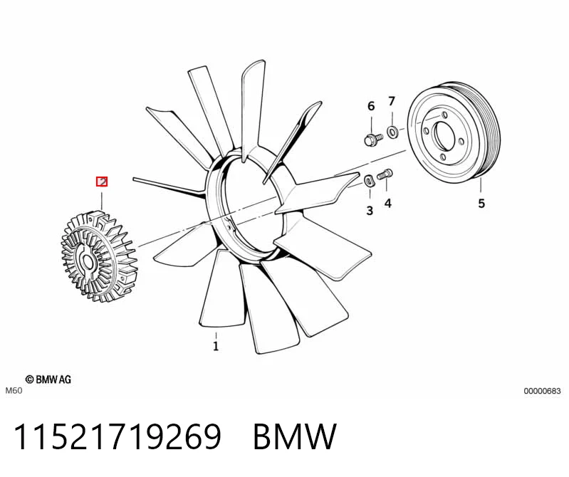 11521719269 BMW Гідромуфта приводу вентилятора