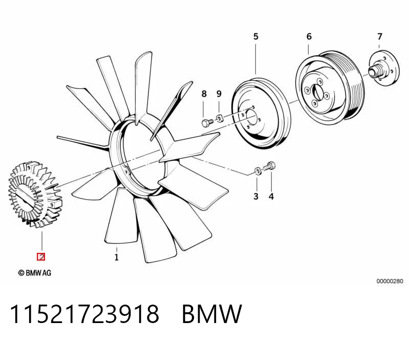 11521723918 BMW Гідромуфта приводу вентилятора