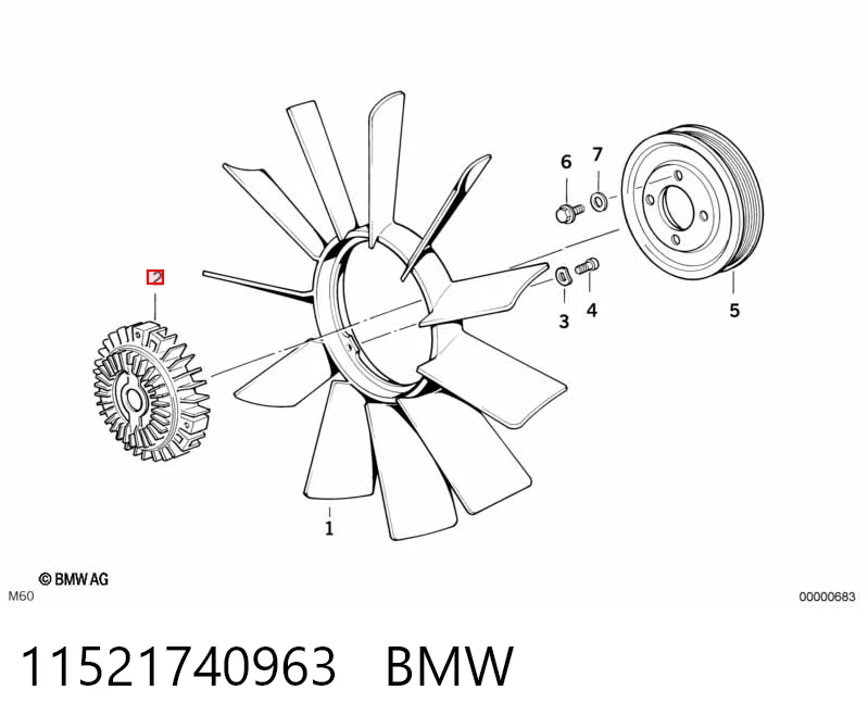 11521740963 BMW Гідромуфта приводу вентилятора