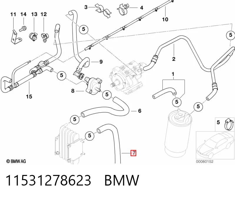 Шланг паливний, універсальний 0822309 Opel