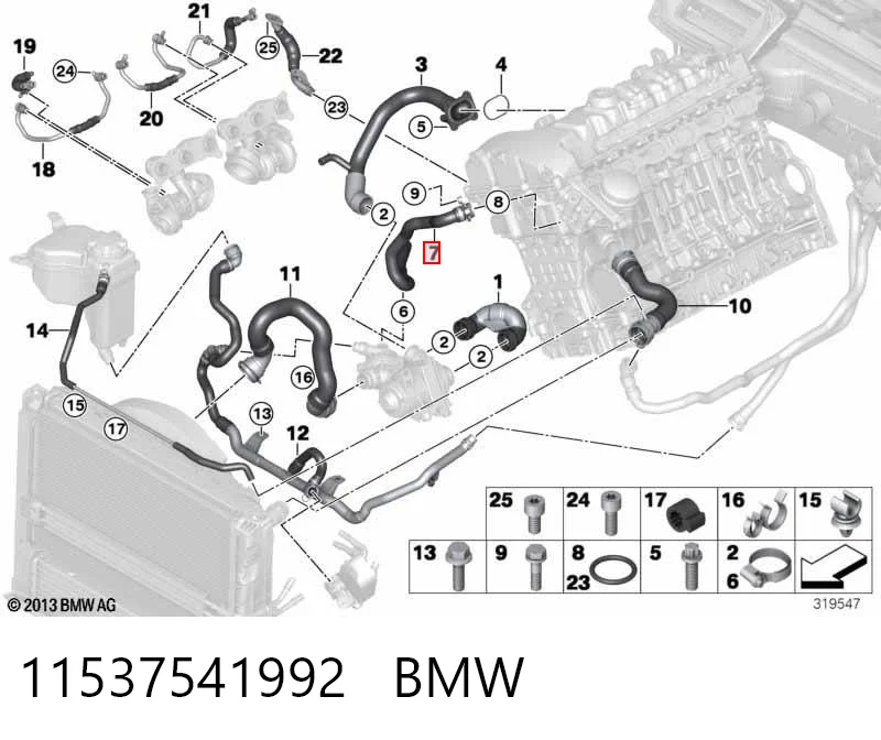 Купити Патрубок термостата BMW 3  E90