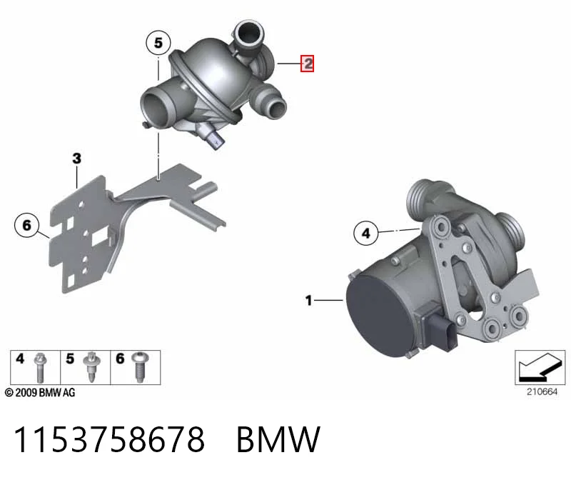 1153758678 BMW Корпус термостата в зборі