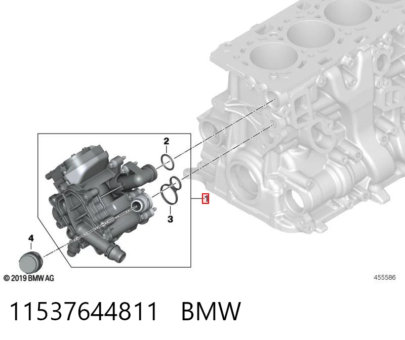 11537644811 BMW Корпус термостата в зборі
