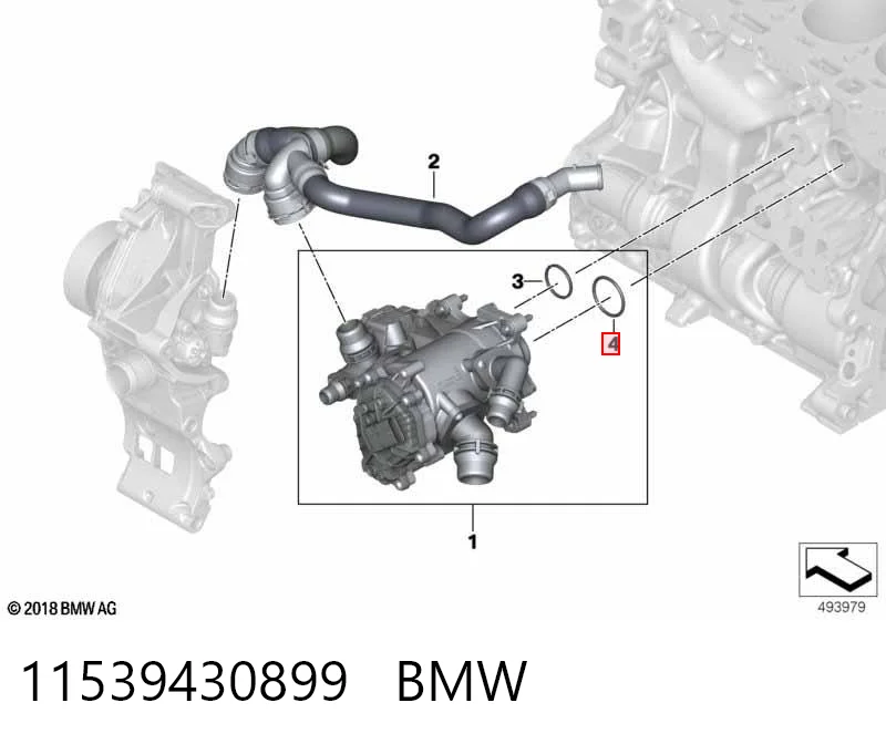 Прокладка термостата LR096839 Land Rover