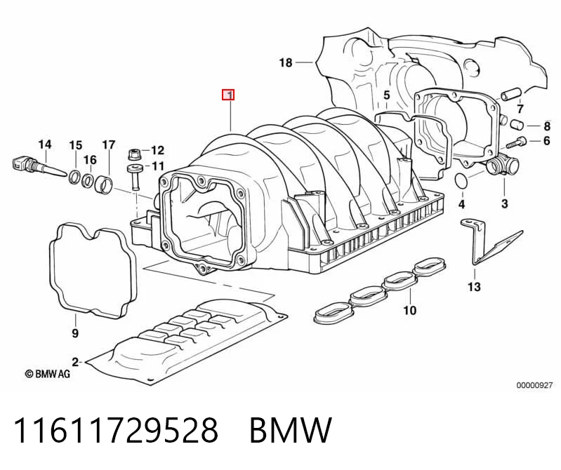 Впускний колектор на BMW 5  E34