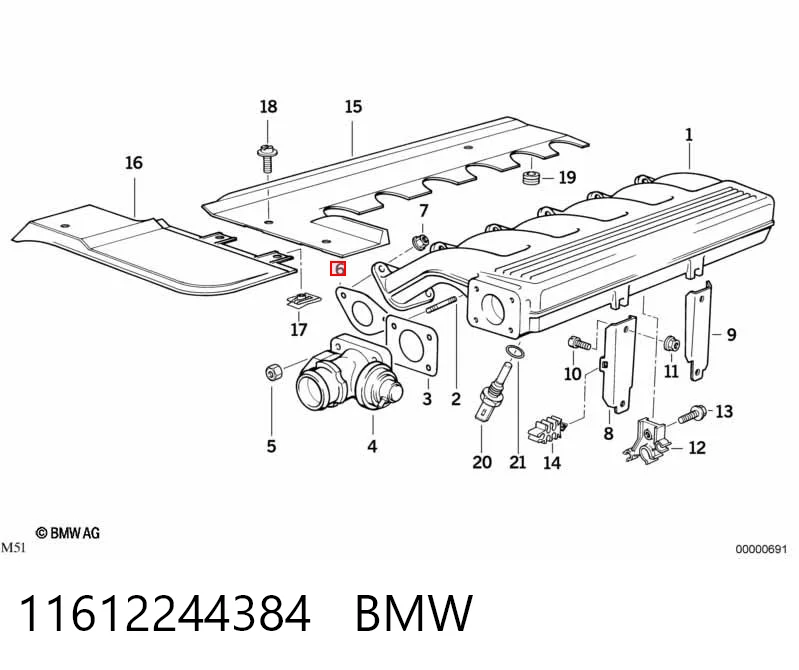 Прокладка впускного колектора Land Rover Range Rover II позашляховик (LP, P38A) (1994 - 2002) ціна, від 1.32 USD