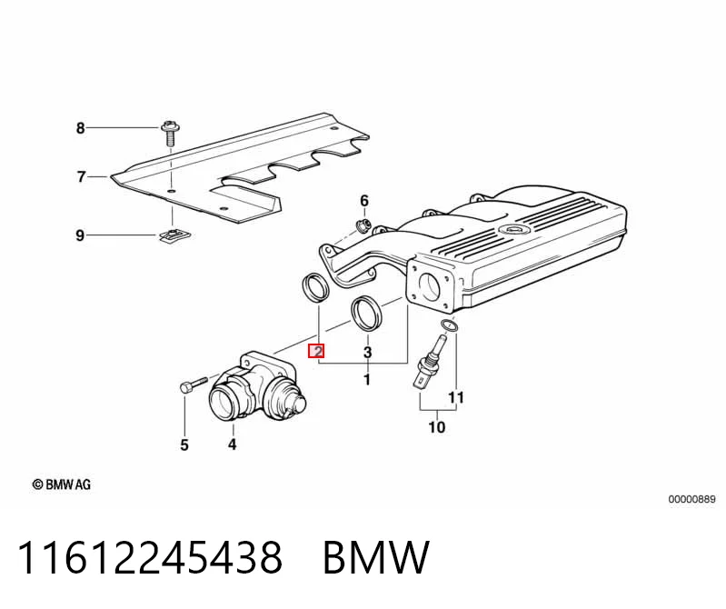 Прокладка впускного колектора BMW 5 седан (E39) (1995 - 2003) ціна, від 1.08 USD