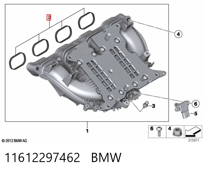 Прокладка впускного колектора BMW X3 