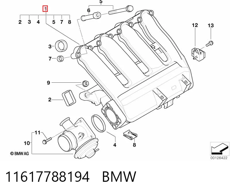 11617788194 BMW Колектор впускний