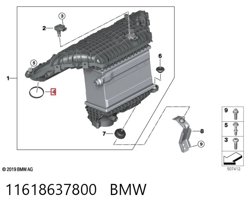  Прокладка впускного колектора BMW 3 
