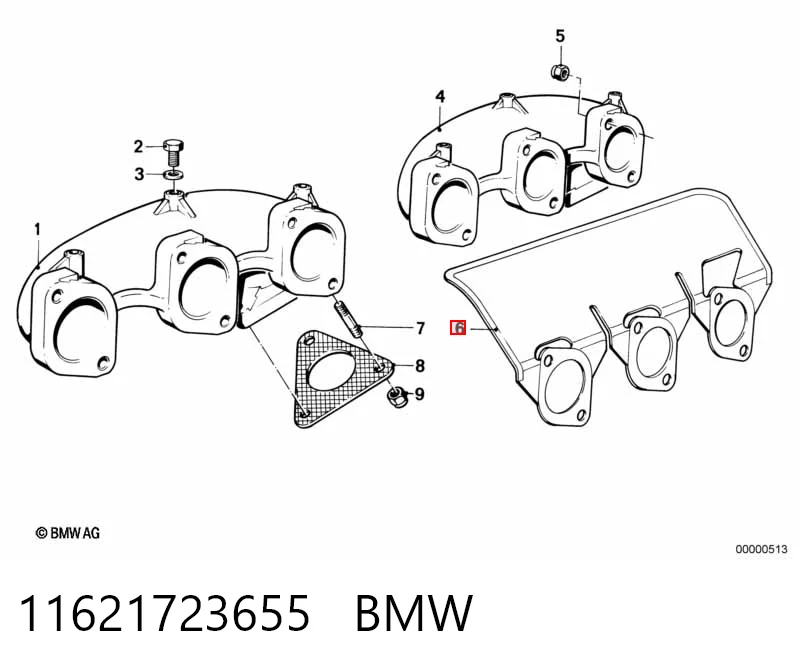 Купити Прокладка колектора BMW 5  E28